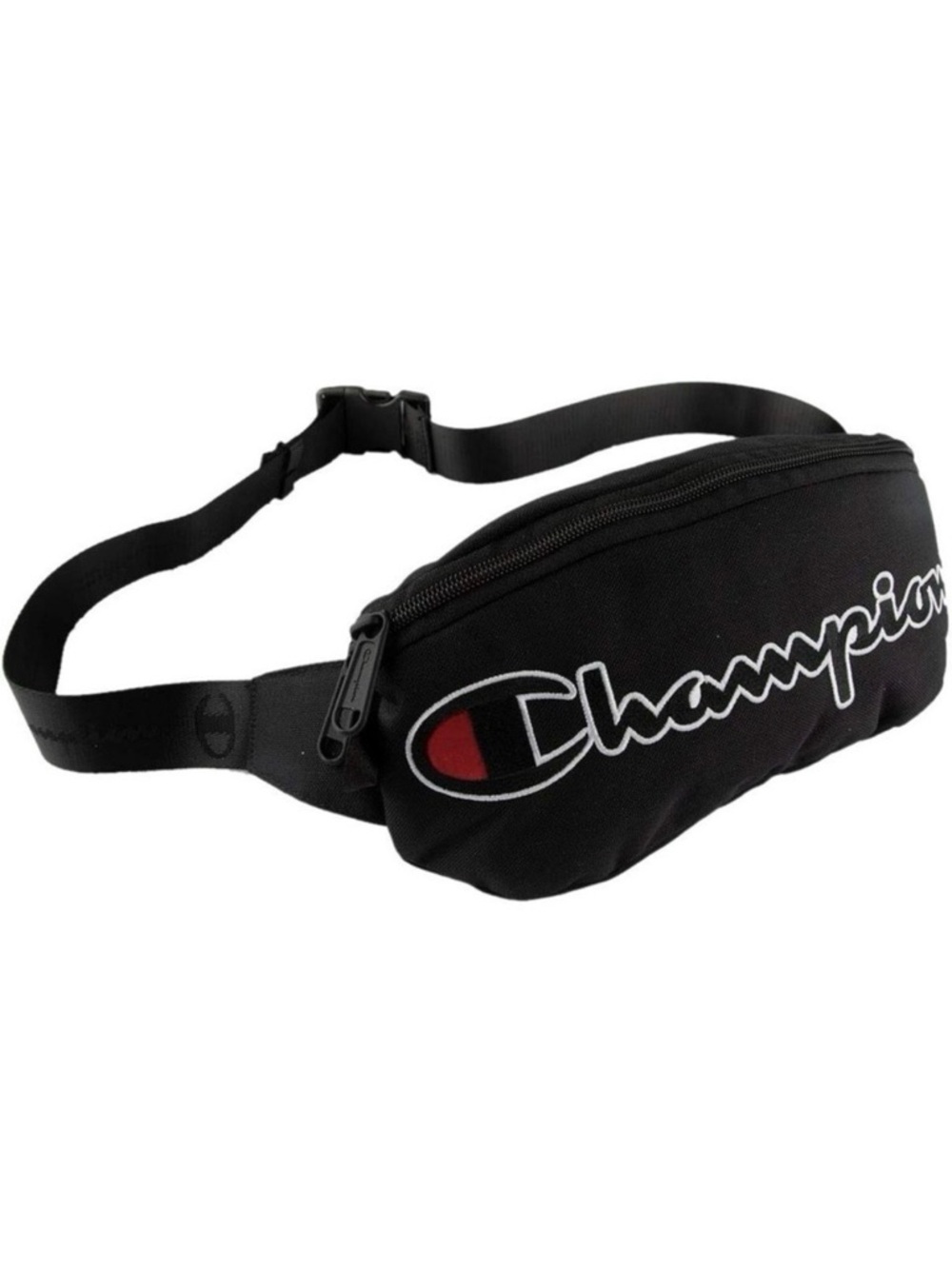 Champion Prime Sling Waist Pack Black Logo Adjustable Strap Unisex Fanny Pack